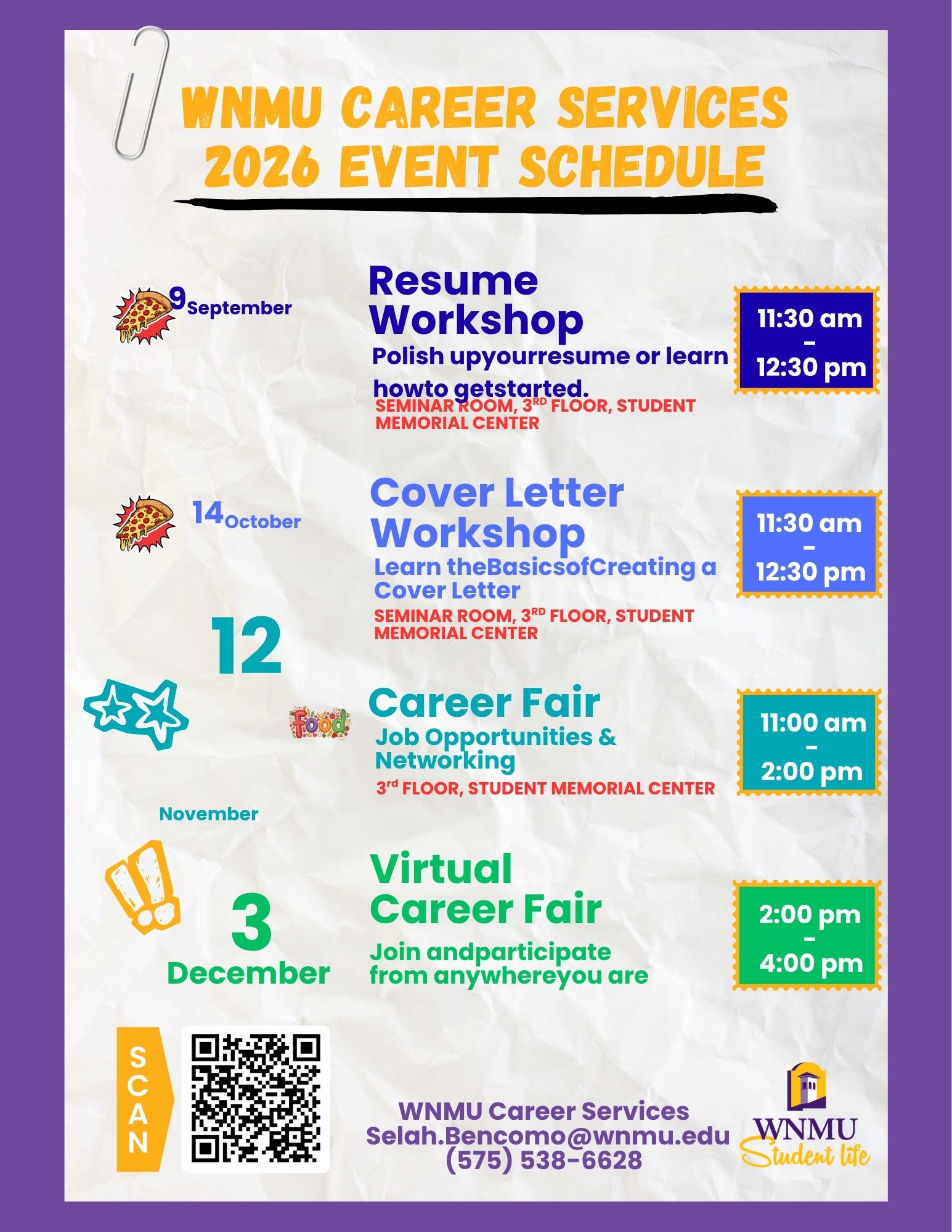 Career Services Event Schedule